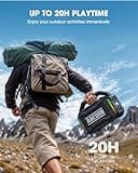 ANCOON Speakers Bluetooth Wireless: 80W(Peak) Loud Speaker with Bass, 20H Playtime, IPX6 Waterproof, Large Jobsite Speakers for Work, Outdoor, Workshop, Garage, Portable Speaker with TWS (Black) 5