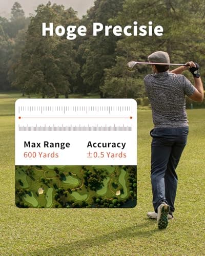 AOFAR GX-2S Golf Rangefinder Slope On/Off, Flag-Lock with Vibration, 600 Yards Range Finder, 6X 25mm Waterproof, Carrying Case, Free Battery, Gift Packaging 4
