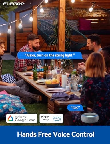 ELEGRP PQR20 Outdoor Smart Plug Waterproof IP66, WiFi Plug with 2 Individually Sockets, Compatible with Alexa & Google Assistant, Smart Outdoor Outlet for String Lights, UL Certified, 1 Pack, Black 4