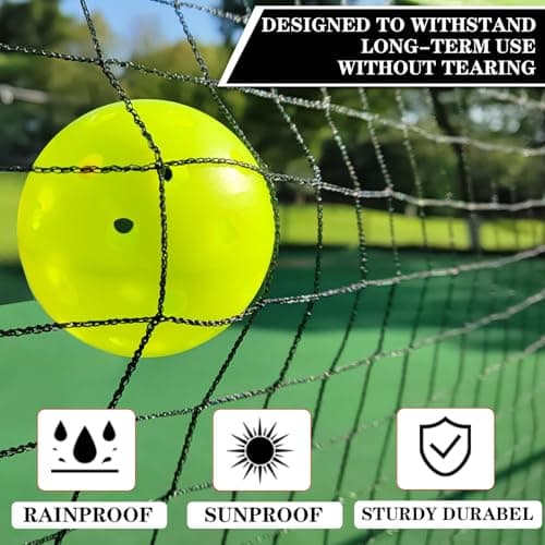 Hoverphenix Pickleball Set with Net for Driveway, Portable Regulation Size Pickleball Net System with Paddle Set of 4, Outdoor Pickleballs, Carry Bag, Weather Resistant Metal Frame 4