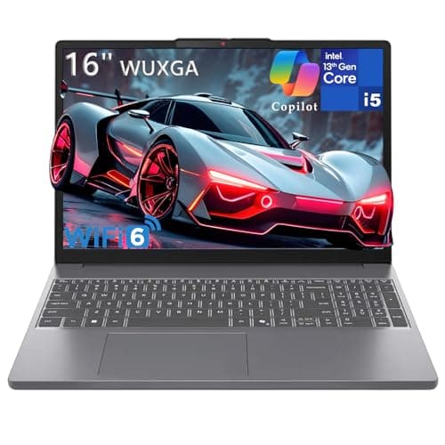 Lenovo Gaming Laptop Computer for Home Student, 16" FHD+, Intel 8-Core i5-13420H, 24GB DDR5 RAM, 512GB PCIe SSD, WiFi 6, BT 5.2, Type-C, Luna Grey, Windows 11 Home