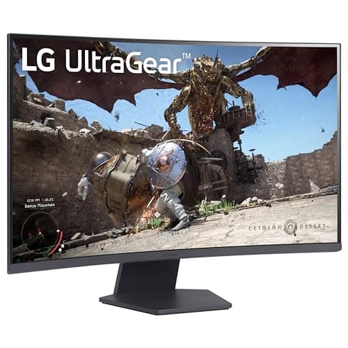 LG 32GS60QC-B Ultragear 32-inch Curved Gaming Monitor QHD (2560x1440) 180Hz 1ms 1000R AMD FreeSync HDR10 HDMIx2 DisplayPort Borderless Design Black Stabilizer DAS Crosshair FPS Counter - Black 3