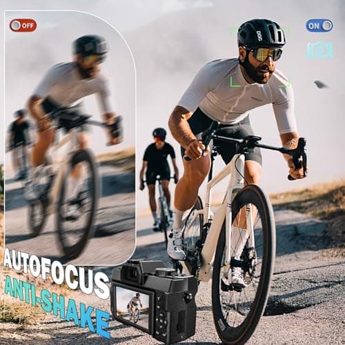 True 5K Digital Cameras for Photography 64MP - 16X Zoom, WiFi, with 64GB TF Card, Wide-Angle & Macro Lens, Autofocus & Anti-Shake, Vlogging Camera for YouTube Travel (Black) 3