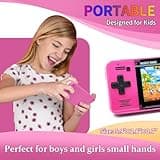 Handheld Game for Kids -Preloaded 220 Retro Video Games, Portable Gaming Player with Rechargeable Battery 3.0" LCD Screen, Mini Arcade Electronic Toy Gifts for Boys Girls (Red) 4
