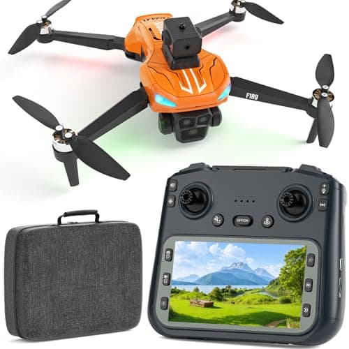 GPS Drone with 4K Camera for Adults, 4.5" Remote Control Screen, Auto Return, Auto Obstacle Avoidance, 22 Min Flight, Foldable FPV RC Quadcopter with Follow Me, Waypoint Fly, Gift for Beginners