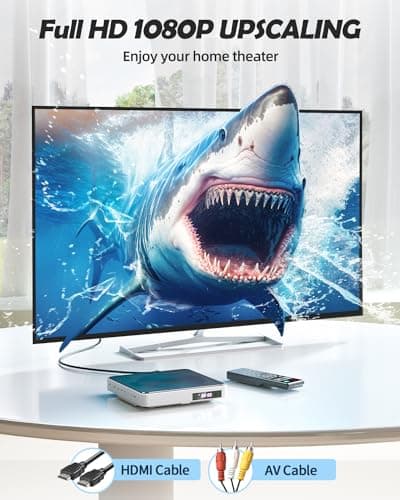 Mini DVD Player HDMI ARAFUNA 1080P DVD Players for TV Support USB, Micro-SD, CDs with Remote Control Small Region Free DVD Player for Home with HDMI AV Output Support PAL/NTSC 4