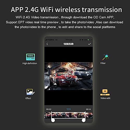 ORDRO EP7 4K 60FPS Camcorder Head-Mounted Video Camera, Wi-Fi APP Control, 2-Axis Gimbal Stabilizer with Remote Control,64GB Memory Card 5