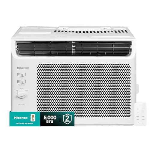 Hisense 5,000 BTU Window Air Conditioner, Easy Installation,Ultra Quiet, Easy-to-install Window Kit Included, 2 Years Warranty