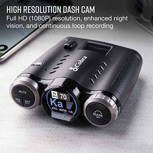 Cobra Road Scout Dash Cam and Radar Detector, Left, WiFi, Bluetooth, iRadar Compatible, HD 1080P Dash Camera for Cars, Heavy Duty EZ Mag Mount, Connects with iRadar App 4