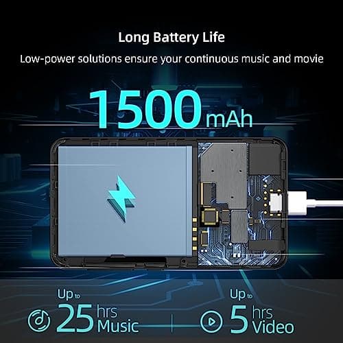 MP3 Player with Bluetooth and WiFi,MP3 Player with Spotify,Spotify Kids,Audible,Pandora,Amazon Music,4" Music Player MP4 Up to 1TB(80GB,Black) 5