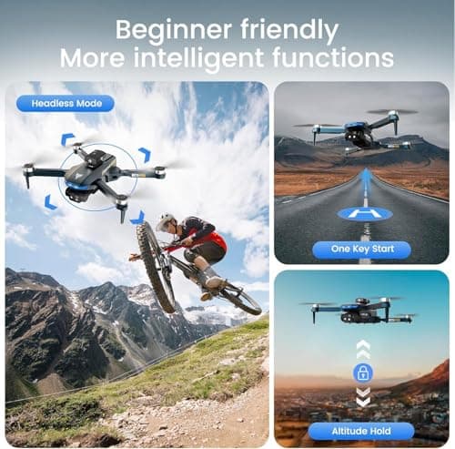 Brushless Motor Drone,90° Adjustable 4K FPV,APP control,40min Flight Time,Indoor Obstacle Avoidance,Optical Flow Positioning,Gesture Photography,360° Flip,Eyond-Range Loss Alert, Toys Gifts for Men Boys 4