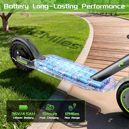 MAXSHOT Electric Scooter Adults & Big Kids, Top Speed 9/16/19/22MPH, 10/12/16/21/50Miles Range, 6.5"/8.5"/14" Tires Folding Commuter Escooter with Dual Suspension for Commuting, APP Control 3