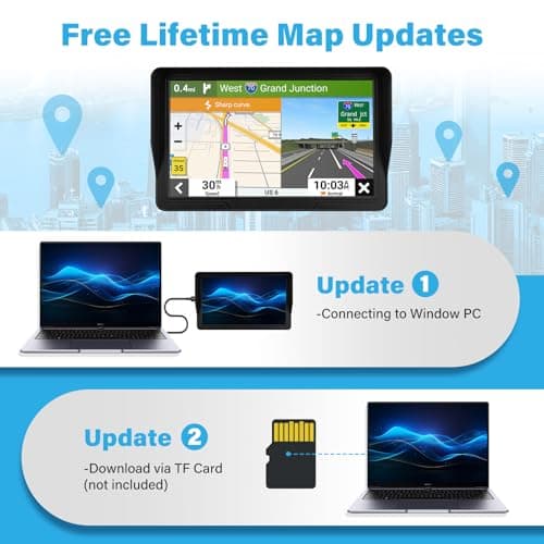 GPS Navigator for Car Truck RV, 9-Inch HD Touchscreen GPS for Car with 2025 Maps Free Lifetime Updates, Voice Turn-by-Turn Guidance, Speed & Red Light Camera Alerts, Custom Truck Routing (Blue) 4