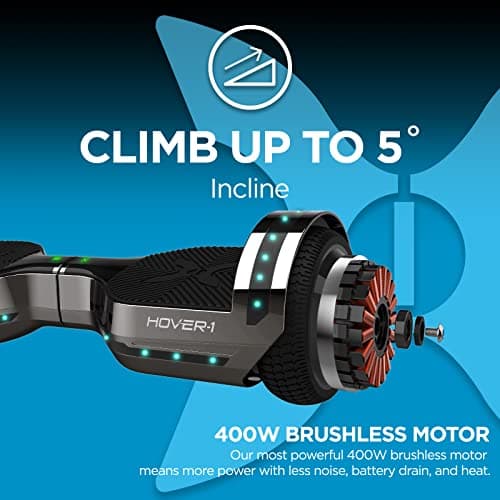 Hover-1 Chrome 2.0 Self Balancing Scooter – 6MPH Top Speed, 7 Mile Range, 4.5HR Full-Charge, Built-In Bluetooth Speaker, Rider Modes: Beginner to Expert 3