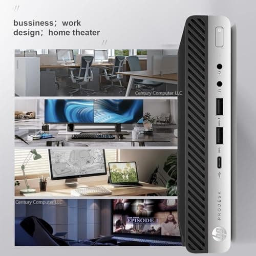 HP ProDesk 600 G3 Desktop Mini Business PC with 21.5" FHD Monitor, Intel Quad Core i5-6500T, 16GB DDR4 RAM, 256GB SSD, DisplayPort, WiFi, BT, Windows 11 Pro(Renewed) 3
