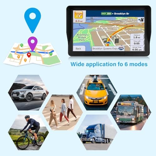 GPS Navigator for Car Truck RV - 9 Inch HD Navigation System with 2025 Maps, Free Lifetime Updates, Custom Truck Routing 2