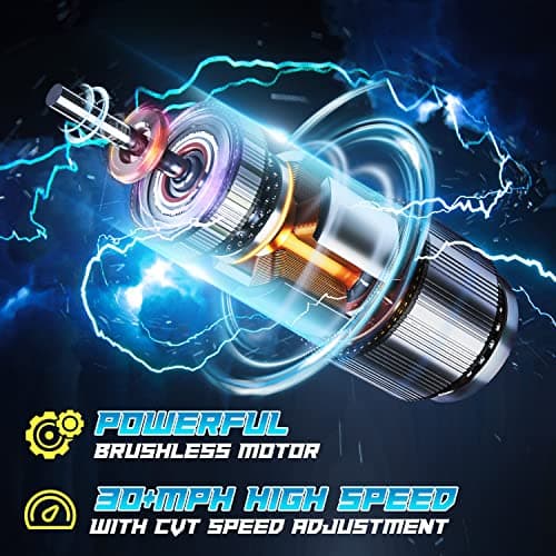 DEERC Brushless Remote Control Boat, 30+ mph Self-Righting RC Boat Racing for Pool & Lake, Full Proportional 2.4Ghz Fast Summer Water Toy with LED Light for Adults & Kids 2