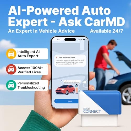 CarMD Connect – Real-Time Vehicle Location Sharing + Vehicle Health Monitoring | No Subscription | AI Auto Expert | Safety Alerts | Geofencing | Works on 1996+ OBDII Cars and Light Trucks 2