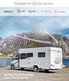 Cell Phone Booster for Truck RV Vehicle, Cell Phone Signal Booster Compatible with All U.S. Carriers AT&T, Verizon, T-Mobile & More, Boosts 5G/4G LTE/3G Signal for Band 4/12/13/17/5/2/25 2