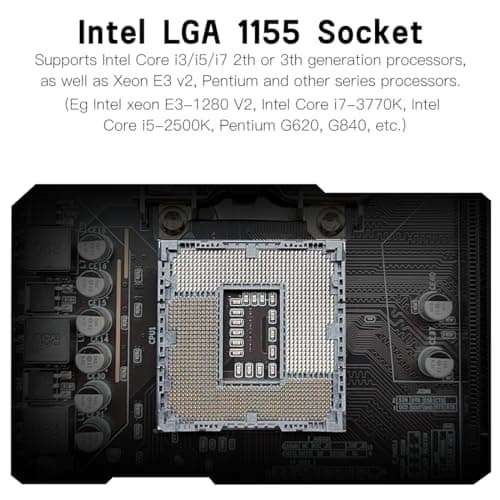 MACHINIST H61 LGA 1155 (Intel 2th/3th Gen) Gaming Motherboard, Flex-ATX Computer Motherboards Support PCIe 2.0, 100M LAN, DDR3, SATA M.2 for Intel i3,i5,i7/Xeon E3 V2/Pentium 2