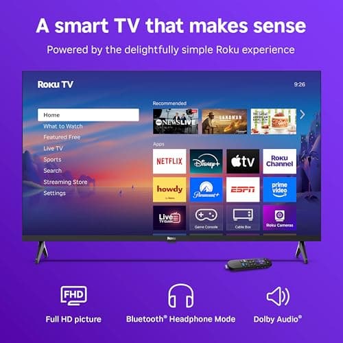 Roku Smart TV 2025 – 40-Inch Select Series, 1080p Full HD TV TV with Voice Remote – Flat Screen LED Television with Wi-Fi for Streaming Live Local News, Sports, Family Entertainment 3