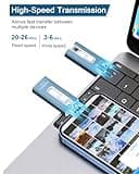 256GB USB Flash Drive for Phone and Pad, Photo Stick High Speed External USB Thumb Drives Photo Storage Memory Stick for Save More Photos and Videos (Blue, 256GB) 2