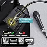 Fifine Karaoke Microphone, Dynamic Vocal Microphone for Speaker, 6.35MM Wired Handheld Mic with On and Off Switch and 14.8ft Detachable Cable-K6 2