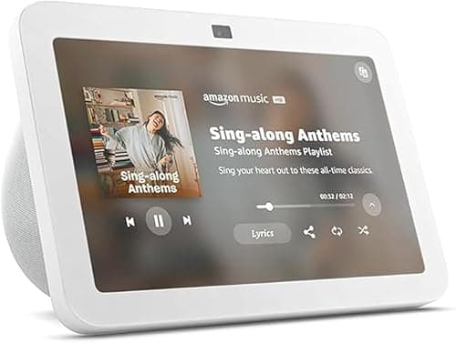Amazon Echo Show 8, With Spatial Audio and Alexa+ Early Access, Smart Home Hub, ideal for open living spaces, Glacier White
