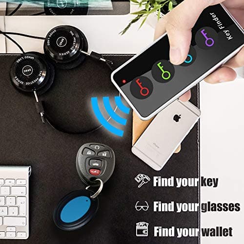 Key Finder with 100dB Loud Sound & 4 Receivers - Remote Finder Locator for Keys, Wallet, TV Remote, Pets, 131ft Range, No Phone or App Needed, Waterproof Anti-Loss Tracking Device 5