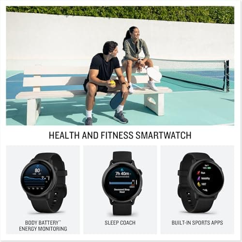 Garmin vívoactive® 6, Health and Fitness GPS Smartwatch, AMOLED Display, Up to 11 Days of Battery, Slate with Black Band 3