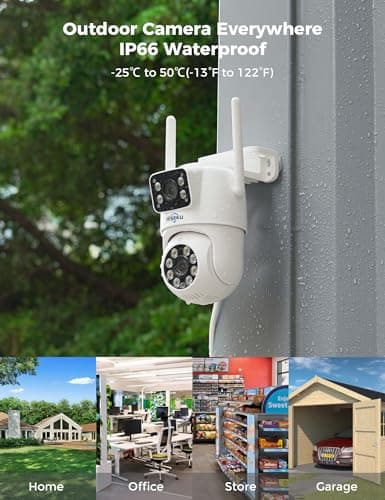 Hiseeu Wireless Security Cameras Outdoor, 5G & 2.4G WiFi Pro, Wireless Home Security Camera System, Dual Lens, 360° Pan & Tilt, Auto Tracking, Color Night Vision, 1TB HDD No Subscription, Need Plug In 5