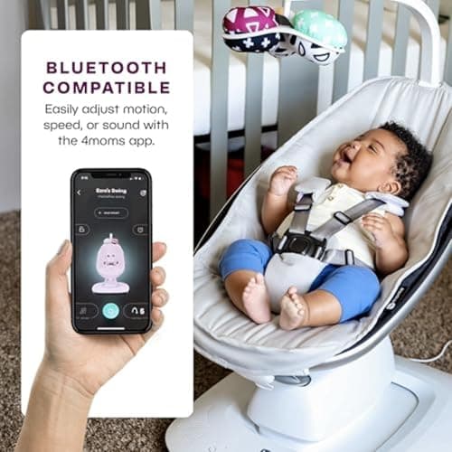 4moms MamaRoo Multi-Motion Baby Swing, Bluetooth Enabled with 5 Unique Motions, Grey 5