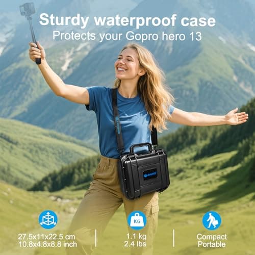 Lekufee Waterproof Hard Case Compatible with Gopro Hero 13/12/11/10/9/8/Media Mod/Gopro Volta/Creator Edition/Action Camera and Accessories(Case Only) 4