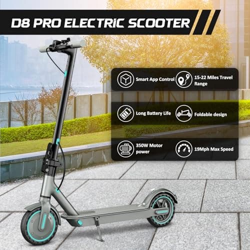 Electric Scooter for Adults, 350W Motor, 19 Mph Max Speed, 21 Miles Range, E-Scooter with 8.5" Honeycomb Tire, Foldable Escooter with Dual Braking System and App Control 2