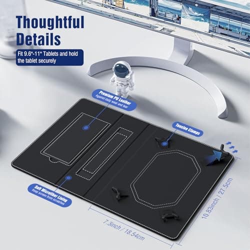 TiMOVO Universal Case for 10.1 Inch Android Tablet with Pen Loop, Lightweight Folding Stand Cover with Hand Strap for All 9.6"-11" Touchscreen Tablet, Black 2