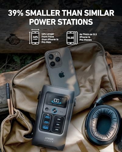 Anker SOLIX C200 DC Power Bank Station, 192Wh Portable Power Station, LiFePO4 Battery, 200W Solar Generator, for Outdoor Camping, Traveling, and Emergencies (No Wall Charger Included) 4