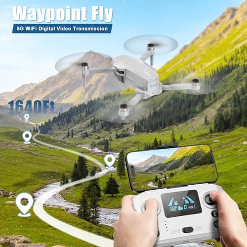 Oddire Drones with Camera for Adults 4K, GPS Auto Return, Waypoint Flight, Orbit Fly, GPS Follow, Gesture Control, Foldable Drone with Brushless Motor, 249g Light, 48 Mins Flight Time with 2 Batteries 4