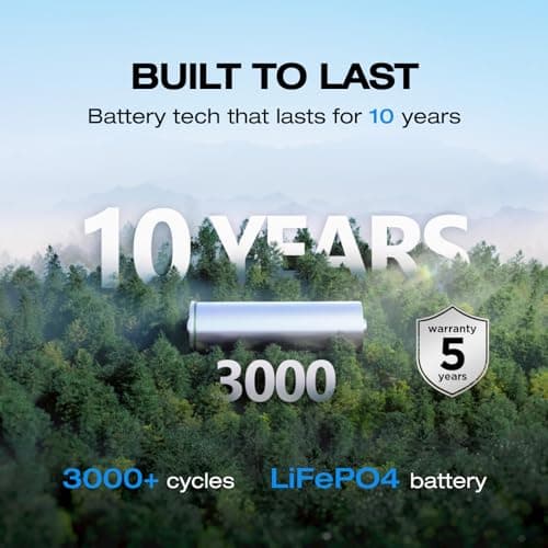 EF ECOFLOW Portable Power Station RIVER 2, 256Wh LiFePO4 Battery/ 1 Hour Fast Charging, 2 Up to 600W AC Outlets, Solar Generator (Solar Panel Optional) for Outdoor Camping/RVs/Home Use 5