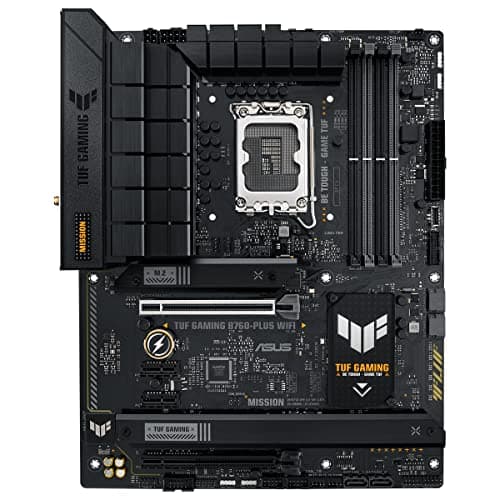 ASUS TUF Gaming B760-PLUS WiFi Intel B760 LGA1700 DDR5 7200 DP HDMI 3X M2 USB3.2 AX WiFi + BT 2.5Gbit LAN up to ATX 128GB ram Support, ASUS 5X TUF Motherboard Protection III 2