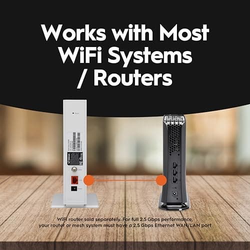 Hitron CODA56 Multi-Gigabit DOCSIS 3.1 Modem | 2.5 Gbps Max Internet Speeds | Certified with Xfinity, Charter Spectrum, Cox | 2.5 Gbps Ethernet Cable Modem ONLY | Requires Separate WiFi Router 4
