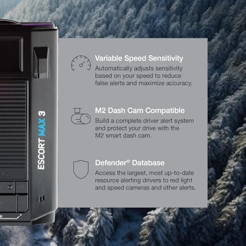 Escort MAX 3 Laser Radar Detector - Bluetooth Connectivity, Premium Range, Advanced Filtering, AutoLearn Technology, Voice Alerts, OLED Display, Apple CarPlay and Android Auto Compatible 4