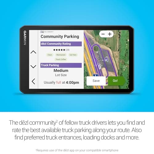 Garmin dezl OTR720, Large 7' GPS Navigator, Custom Truck Routing, Satellite Imagery, Wind Speed, Community-Shared Loading Docks & Parking Availability 5