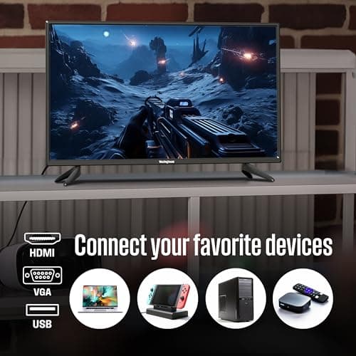 Westinghouse 24 Inch TV, HD LED Small Flat Screen Non-Smart Television, Works with Fire Stick, Roku, Apple TV, TiVo, Xumo, and Streaming Devices 4