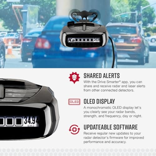 Cobra RAD 480i Laser Radar Detector – Long Range Detection, Bluetooth, Apple CarPlay and Android Auto Compatible, LaserEye Front and Rear Detection, Digital Signal Processing, Black 4
