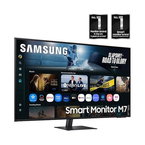 Samsung 43” Smart Monitor M7 (M70F) 4K UHD Display, Samsung Vision AI, Smart TV Apps, Gaming Hub, USB-C, HDMI and USB-A, Black, LS43FM702UNXZA, 2025 3