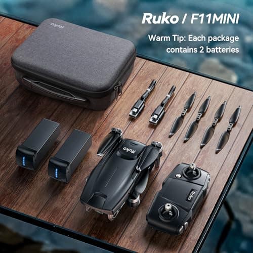 Ruko F11MINI Drone with Camera 4K, Under 249g, 60 Mins Flight with 2 batteries, 5GHz Transmission, GPS Auto Return, Brushless Motor, Foldable and Lightweight, FPV Quadcopter for Beginner, Adults 5