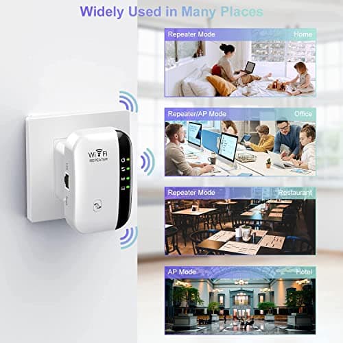 WiFi Extender, WiFi Extenders Signal Booster for Home Up to 5000 sq.ft and 50 Devices, WiFi Range Extender, Wireless Repeater, Long Range Amplifier with Ethernet Port, 1-Tap Setup, Alexa Compatible 4
