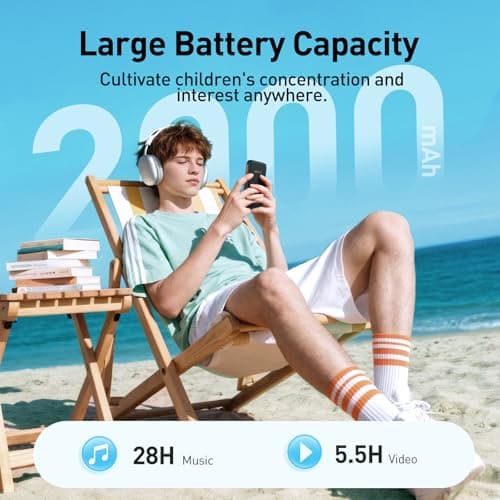 AGPTEK 80GB MP3 Player for Kids with Bluetooth and WiFi, T07S 4'' Music Player with Parental Controls, Spotify Kids, Up to 512GB, Black 4