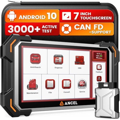 ANCEL DS500BT Bidirectional OBD2 Scanner, Full-System Car Diagnostic Tool with 28+ Services, Injector Coding, DPF/Brake/BMS/Oil/Gear/Throttle Functions, CAN FD Support, Lifetime Free Updates