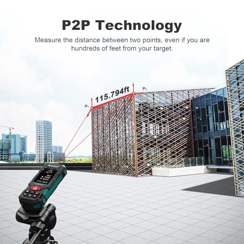 Laser Measure, MiLESEEY 330Ft Laser Distance Meter, Rechargeable Multifunctional Laser Measurement Tool with Pointfinder Camera,P2P Technology, Perfect for Outdoor Long-Range Measuring 3